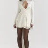 Aryana Ivory Bow Mini Dress Aryana Ivory Bow Mini Dress