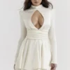 Aryana Ivory Bow Mini Dress Aryana Ivory Bow Mini Dress