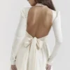 Aryana Ivory Bow Mini Dress Aryana Ivory Bow Mini Dress
