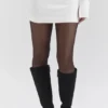 Asher Ivory Cashmere Mini Skirt