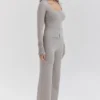 Aspen Grey Cashmere Ribbed Cuff Cardigan Aspen Grey Cashmere Ribbed Cuff Cardigan