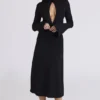 Asti Black A-Line Midi Skirt Asti Black A-Line Midi Skirt