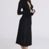 Asti Black A-Line Midi Skirt Asti Black A-Line Midi Skirt