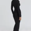 Athena Black Long Sleeve Crepe Jersey Maxi Dress Athena Black Long Sleeve Crepe Jersey Maxi Dress