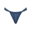 Athens Deep Blue Gathered High Leg Bikini Bottom Athens Deep Blue Gathered High Leg Bikini Bottom