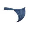 Athens Deep Blue Gathered High Leg Bikini Bottom Athens Deep Blue Gathered High Leg Bikini Bottom