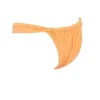 Athens Light Orange Gathered High Leg Bikini Bottom