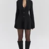 Aubrey Black Wool Knitted Cardigan Dress Aubrey Black Wool Knitted Cardigan Dress