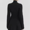 Aubrey Black Wool Knitted Cardigan Dress Aubrey Black Wool Knitted Cardigan Dress