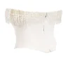 Aubrie Vintage Cream Embellished Satin Corset Aubrie Vintage Cream Embellished Satin Corset