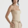Audette Camel Structured Corset