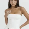 Audette White Structured Corset