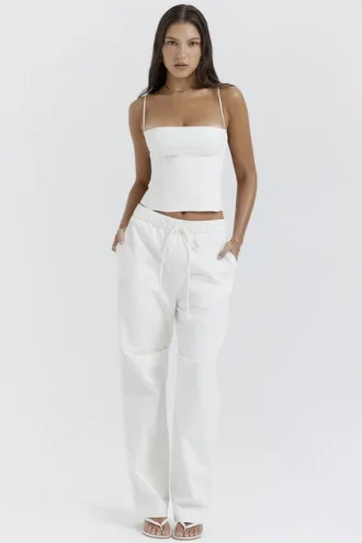 Luna White Cargo Trousers Luna White Cargo Trousers