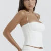Audette White Structured Corset