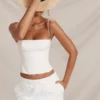 Audette White Structured Corset