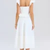 Augustine White Embroidered Cotton Midi Skirt Augustine White Embroidered Cotton Midi Skirt