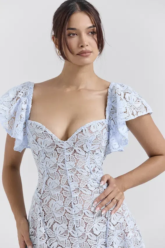 Austen Bluebell Floral Lace Midi Dress Austen Bluebell Floral Lace Midi Dress