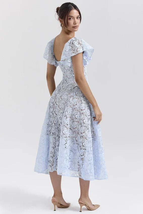 Austen Bluebell Floral Lace Midi Dress Austen Bluebell Floral Lace Midi Dress