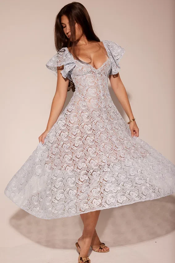 Austen Bluebell Floral Lace Midi Dress Austen Bluebell Floral Lace Midi Dress