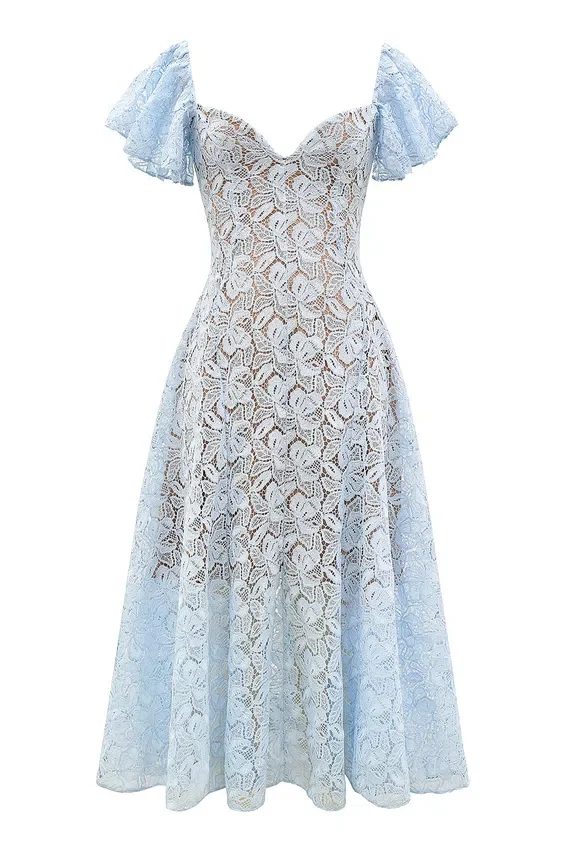 Austen Bluebell Floral Lace Midi Dress Austen Bluebell Floral Lace Midi Dress