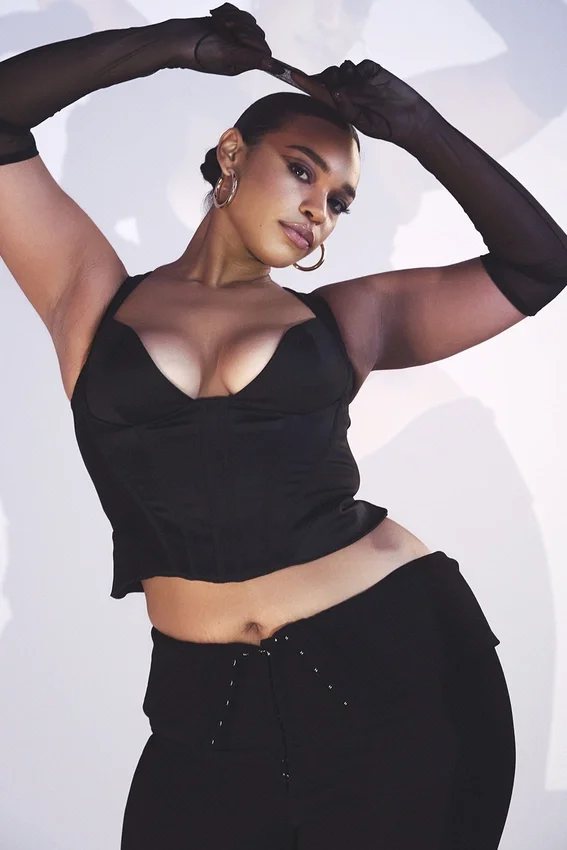 Ava Black Fold Front Trousers Ava Black Fold Front Trousers