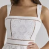 Ava White Custom Lace Cotton Broderie Anglaise Mini Sundress Ava White Custom Lace Cotton Broderie Anglaise Mini Sundress