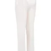 Avalon White Mesh High Waist Trousers