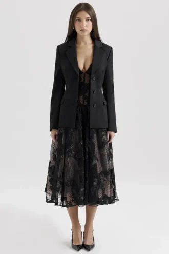 Aviva Black Tailored Hourglass Jacket