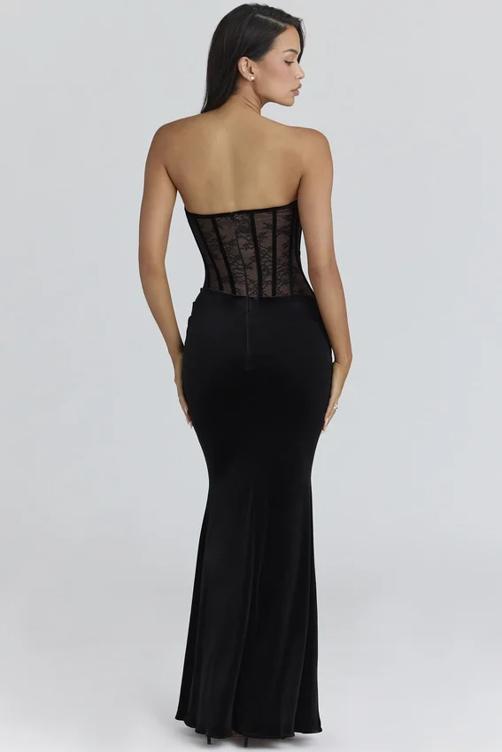 Ayana Black Lace Maxi Dress + Bolero Ayana Black Lace Maxi Dress + Bolero