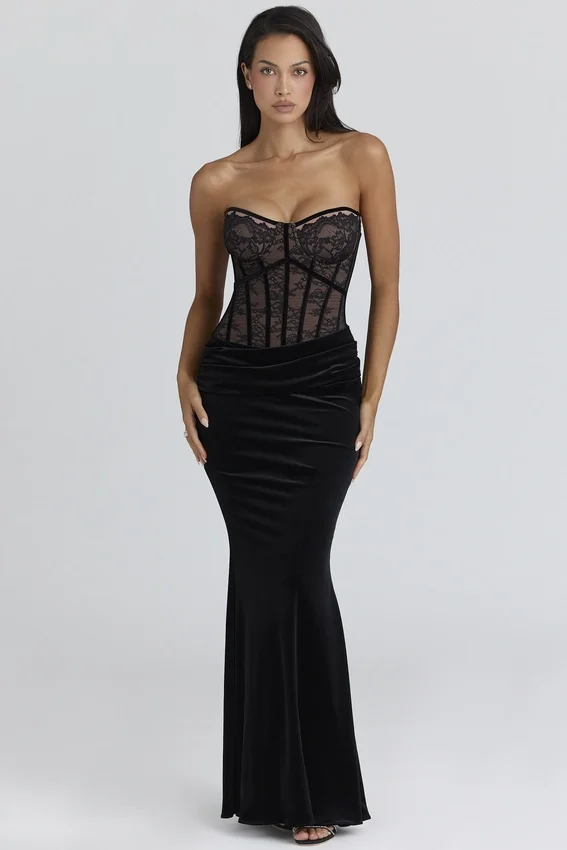 Ayana Black Lace Maxi Dress + Bolero Ayana Black Lace Maxi Dress + Bolero