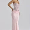 Ayana Pink Lace + Satin Maxi Corset Dress Ayana Pink Lace + Satin Maxi Corset Dress