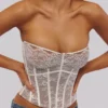 Ayana White Lace Boned Corset Top Ayana White Lace Boned Corset Top
