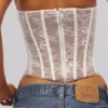 Ayana White Lace Boned Corset Top Ayana White Lace Boned Corset Top