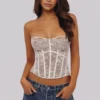 Ayana White Lace Boned Corset Top Ayana White Lace Boned Corset Top