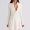 Ayla Cream Asymmetric Skater Mini Dress Ayla Cream Asymmetric Skater Mini Dress