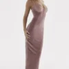 Azalea Soft Pink Velvet Midi Dress Azalea Soft Pink Velvet Midi Dress