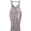 Azzurra Ice Blue Lace Godet Gown