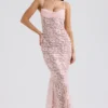 Azzurra Rose Pink Lace Godet Gown Azzurra Rose Pink Lace Godet Gown