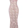 Azzurra Rose Pink Lace Godet Gown Azzurra Rose Pink Lace Godet Gown