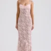 Azzurra Rose Pink Lace Godet Gown Azzurra Rose Pink Lace Godet Gown