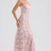 Azzurra Rose Pink Lace Godet Gown Azzurra Rose Pink Lace Godet Gown