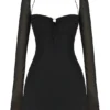 BabyDoll Black Chiffon Halter Mini Dress BabyDoll Black Chiffon Halter Mini Dress