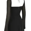BabyDoll Black Chiffon Halter Mini Dress BabyDoll Black Chiffon Halter Mini Dress