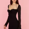BabyDoll Black Chiffon Halter Mini Dress BabyDoll Black Chiffon Halter Mini Dress