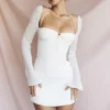 Babydoll Ivory Chiffon Halter Mini Dress Babydoll Ivory Chiffon Halter Mini Dress