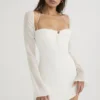 Babydoll Ivory Chiffon Halter Mini Dress Babydoll Ivory Chiffon Halter Mini Dress