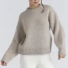 Bear Oatmeal Wool Chunky Knit Sweater Bear Oatmeal Wool Chunky Knit Sweater