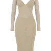 Beatrice Beige Corset Midi Dress Beatrice Beige Corset Midi Dress