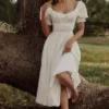 Bella White Broderie Anglais Babydoll Midi Dress Bella White Broderie Anglais Babydoll Midi Dress