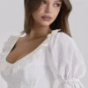 Bella White Broderie Anglais Babydoll Midi Dress Bella White Broderie Anglais Babydoll Midi Dress